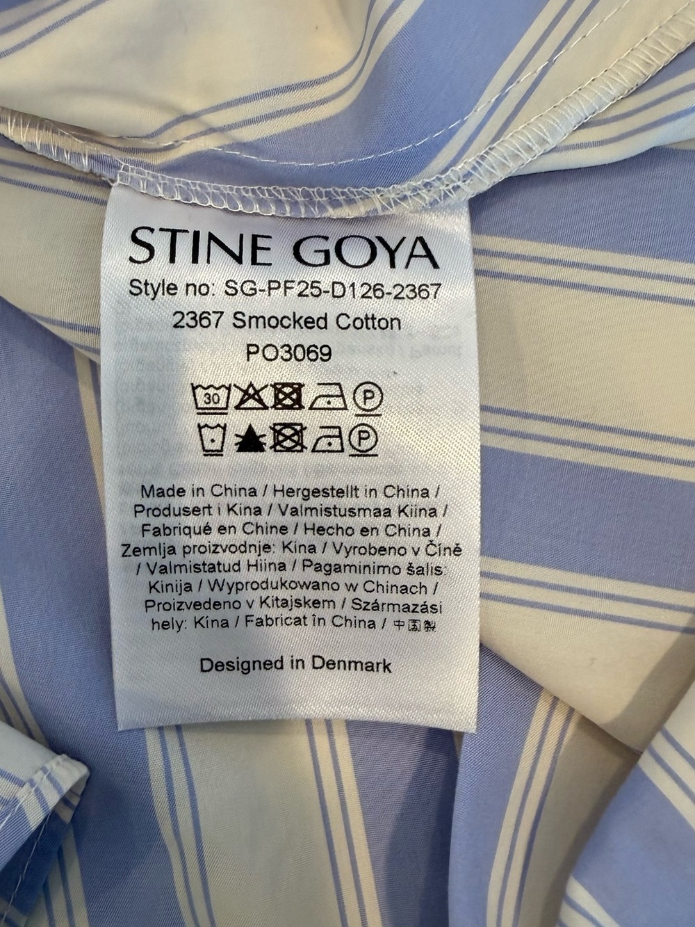 NWT Stine Goya Smocked Gathered Tank Dress - Blue & Green Stripes Medium $425 - Picture 8 of 8